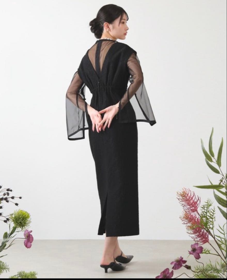 KanaANDRÉSD V line jacquard dress Sサイズ