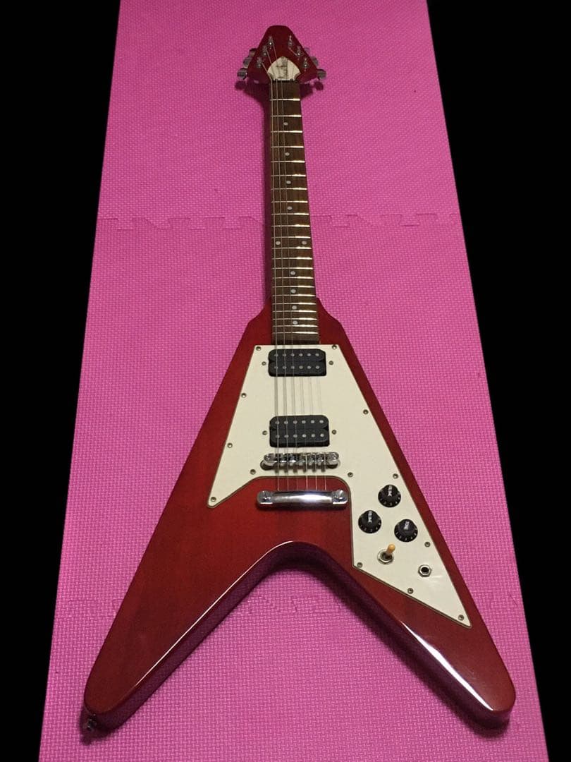 フライングV 木目 エレキギター Photogenic Flying V 美品