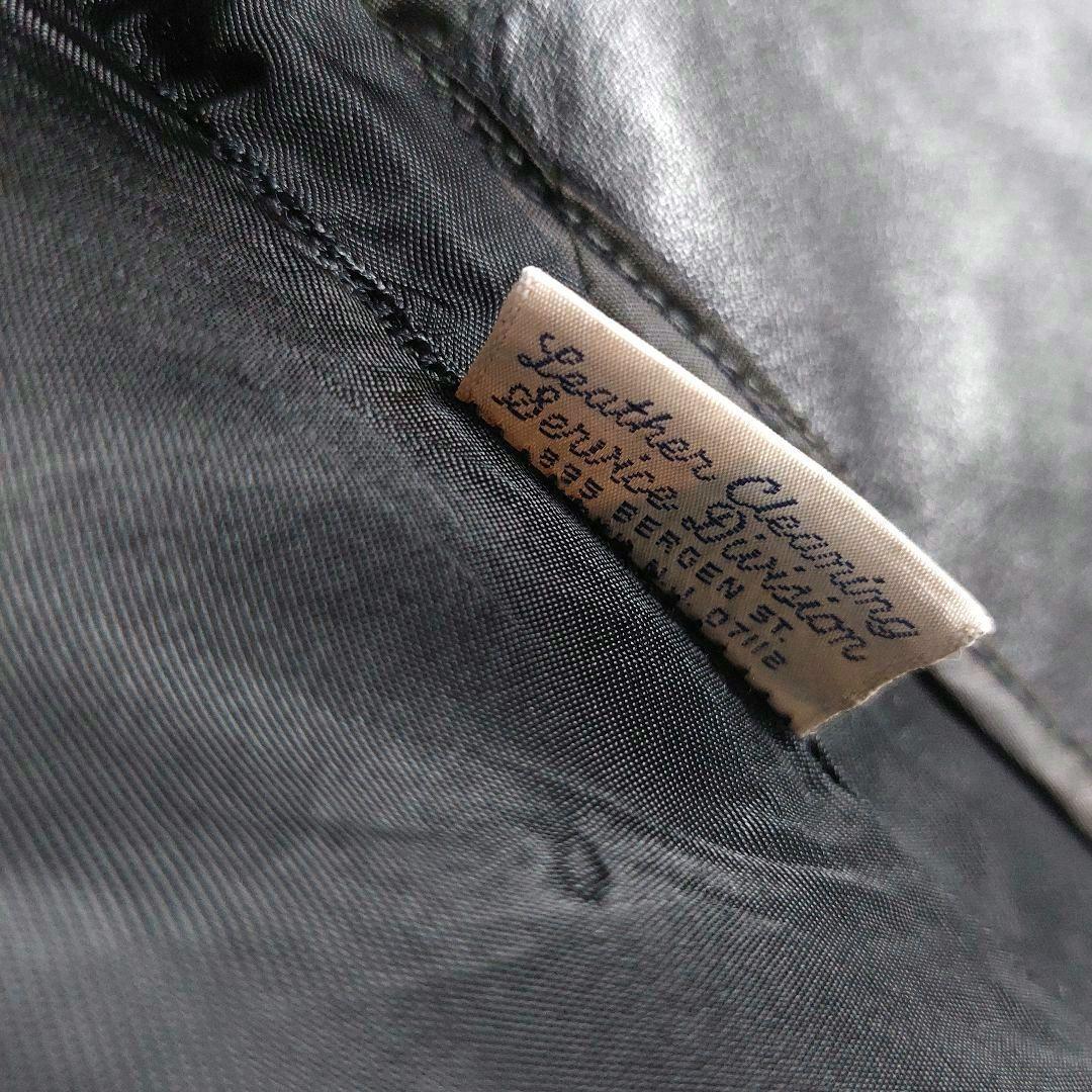 60s~70s デカタロン シングルレザーライダースジャケット ワッペン革ジャン