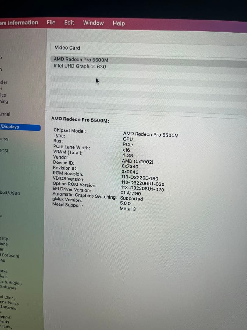 Macbook pro 16 インチ2019 64GB/1T