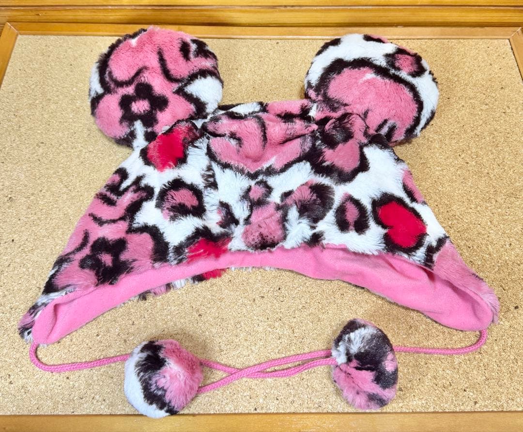 ヒョウ柄耳付き帽子　ディズニー　ディズニーシー　ディズニーランド