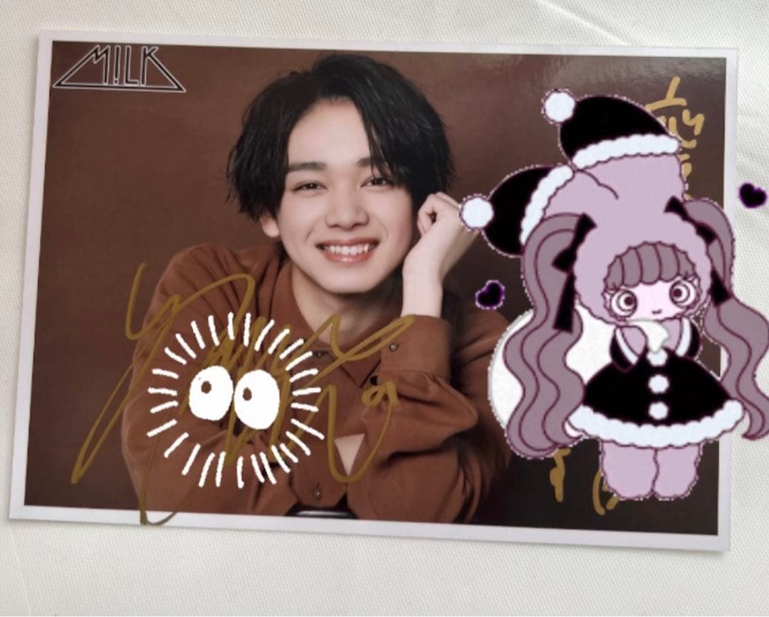 【最終値下げ】宮世琉弥 直筆サイン入り生写真 ⑨