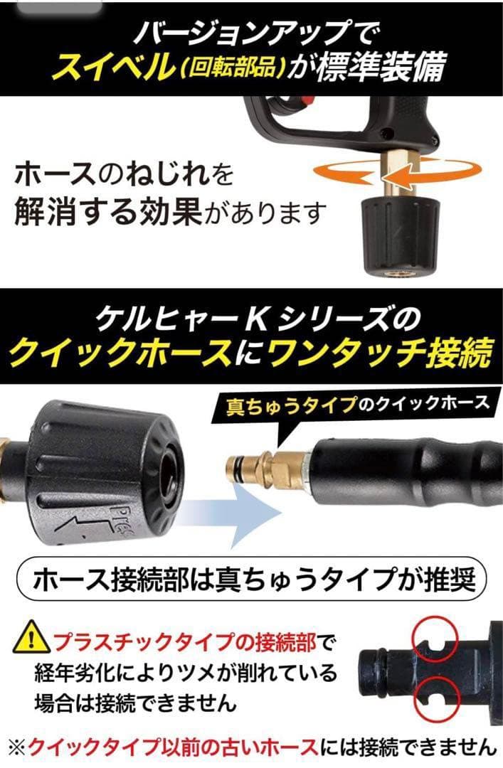 MJJC ショートガンPRO スイベル ケルヒャー用 クイックコネクト