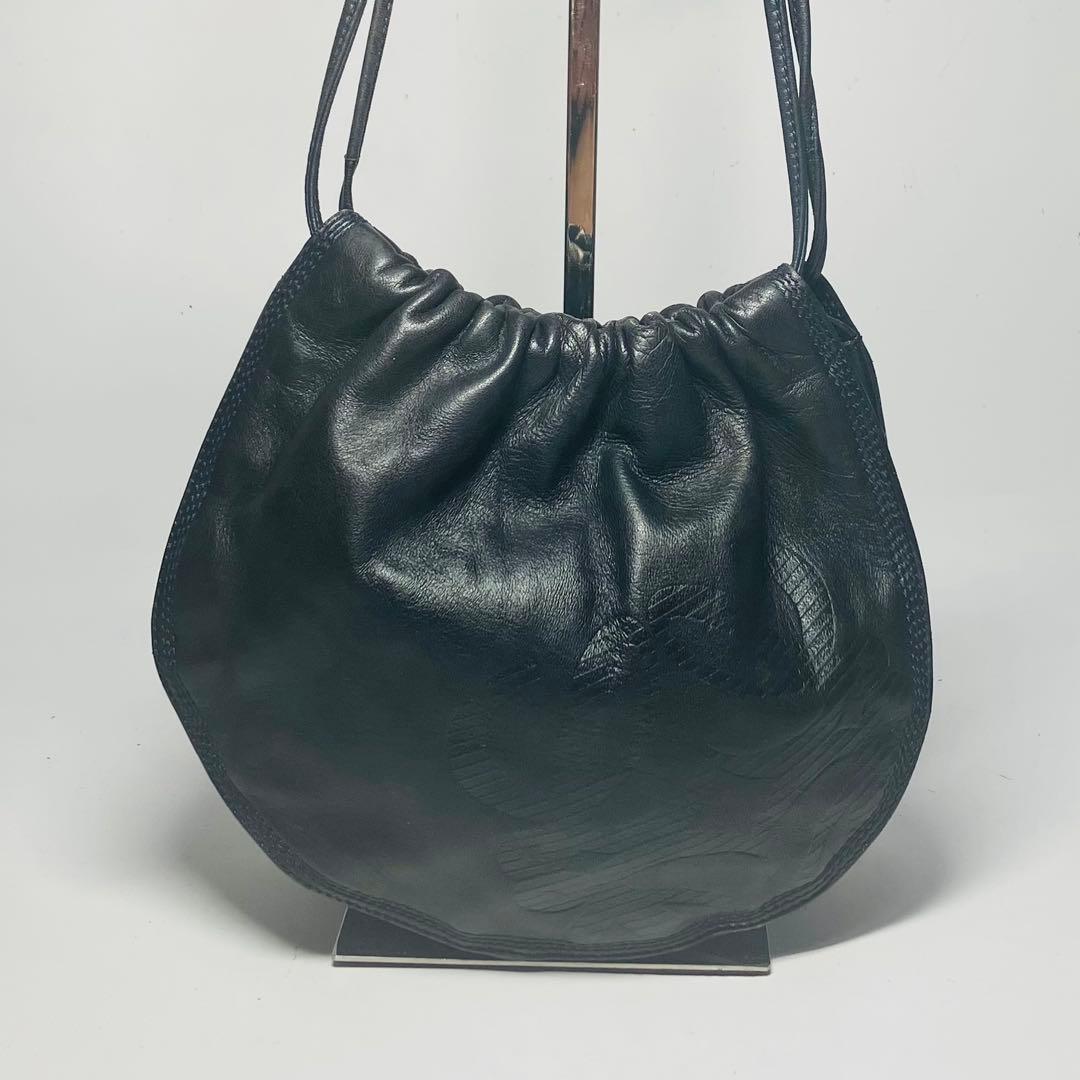 あゆ玉LOEWE ロエベ ショルダーバッグ ナッパレザー アナグラム 巾着