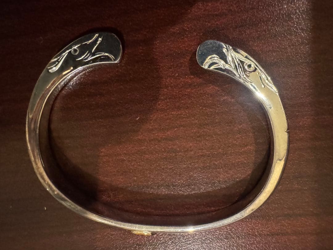 イーグル顔ブレスレット　シルバー　Mサイズ