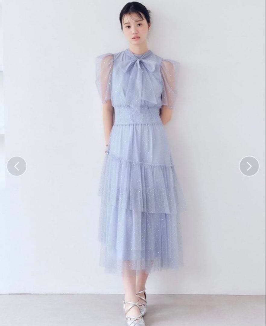 みる  FURFURハーフスリーブラメチュールドレス　完売　Fサイズ