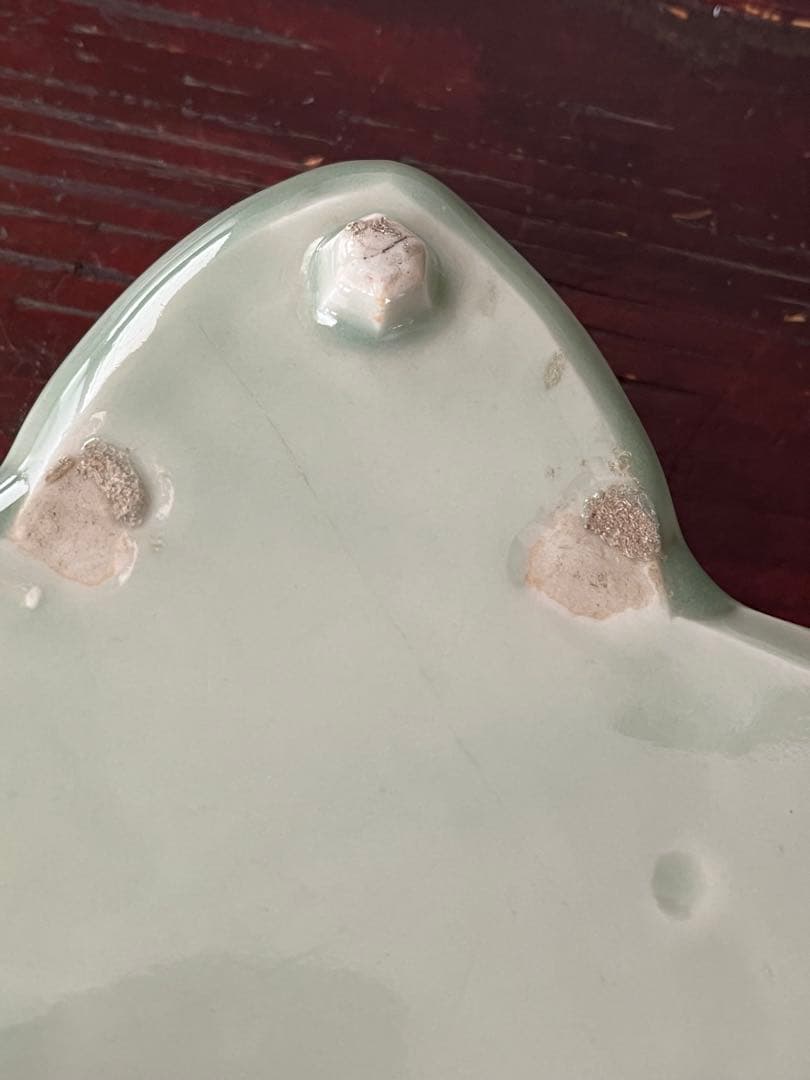 希少　注文品　清朝期　新渡　楓形鉢　五彩　蝶　虫　菊　中国古玩　変形向付菓子鉢