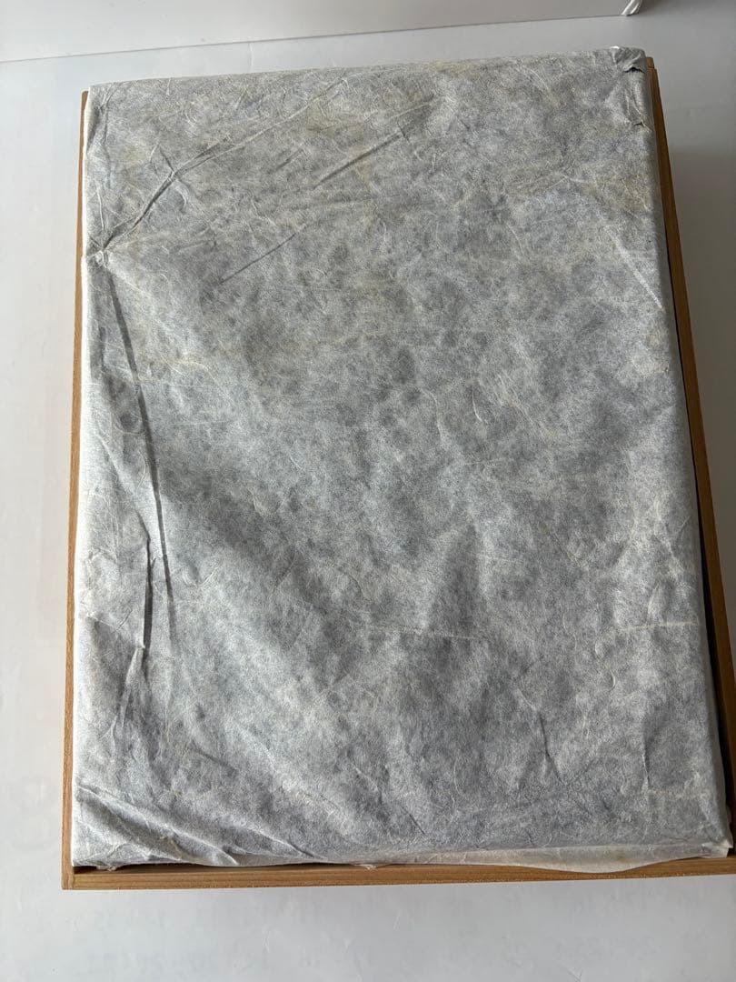 新品未使用　木箱入り　籃胎漆器 書類箱　文箱　九藍　訳あり