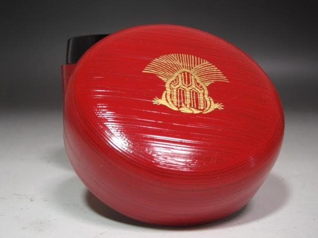 ☆　二代　村瀬治兵衛　根来昔形　茶器　裏千家十五代鵬雲斎の花押☆y535