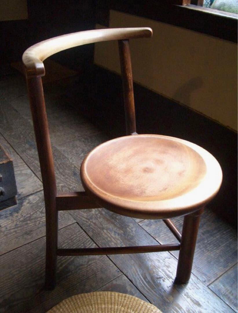 吉田璋也 三脚椅子 希少民芸家具 河井寛次郎 辰巳木工 柳宗悦 バーナードリーチ