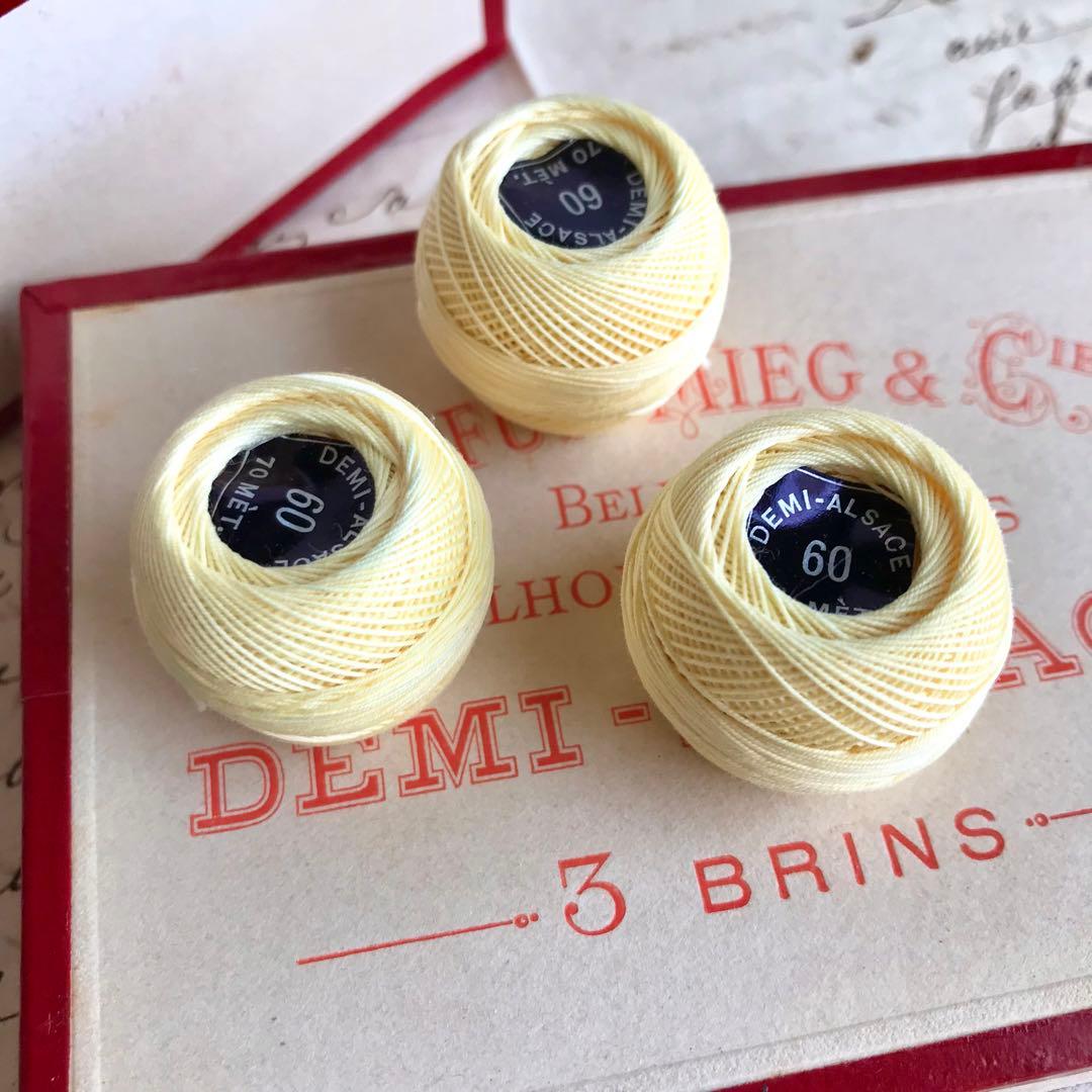 フランス アンティーク 箱入り 糸巻き ソーイング メルスリー