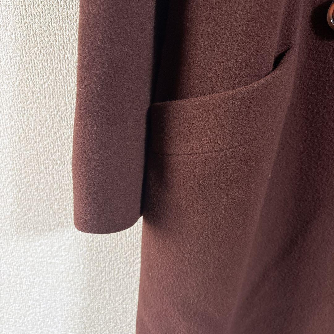 LANVIN 80s ヴィンテージ　ウールロングコート　フランス製　茶色