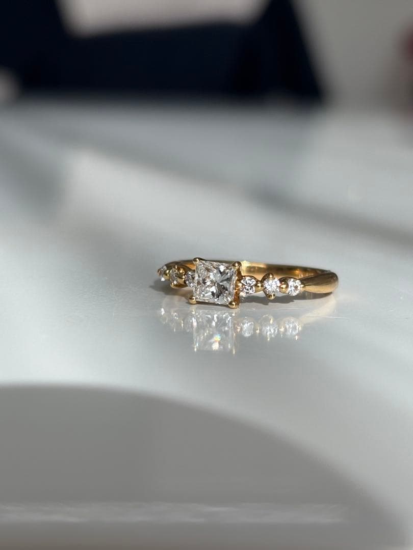 K18 0.41ct ダイヤモンド リング 9号