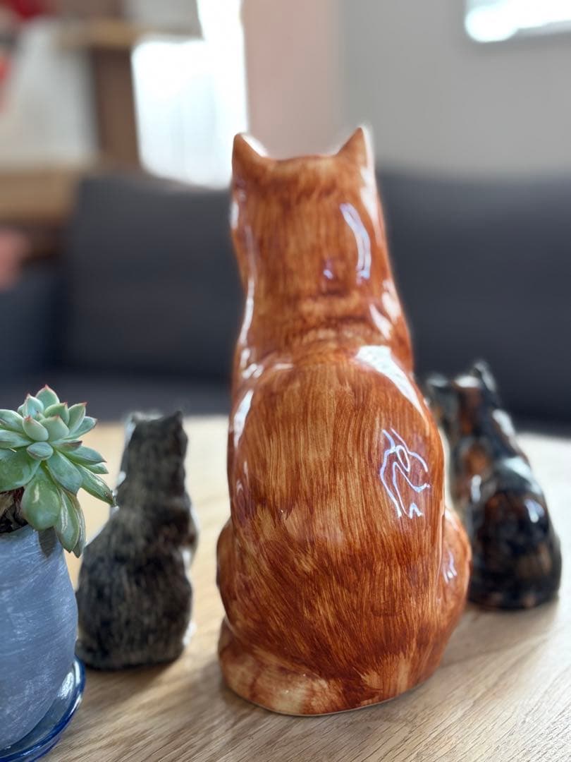 猫の置き物３点セット フィリップ・ローレストン作 英国BABBACOMBE窯