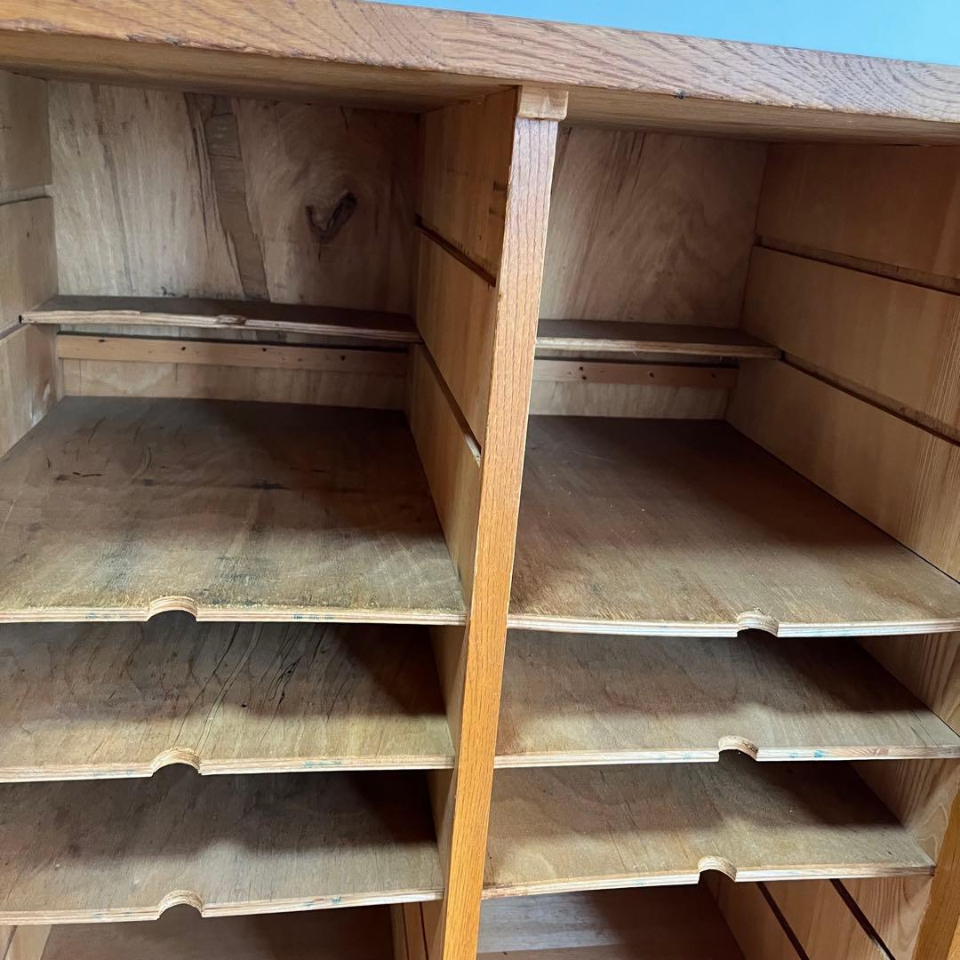 アンティーク ガラス キャビネット 書類棚 昭和レトロ z834