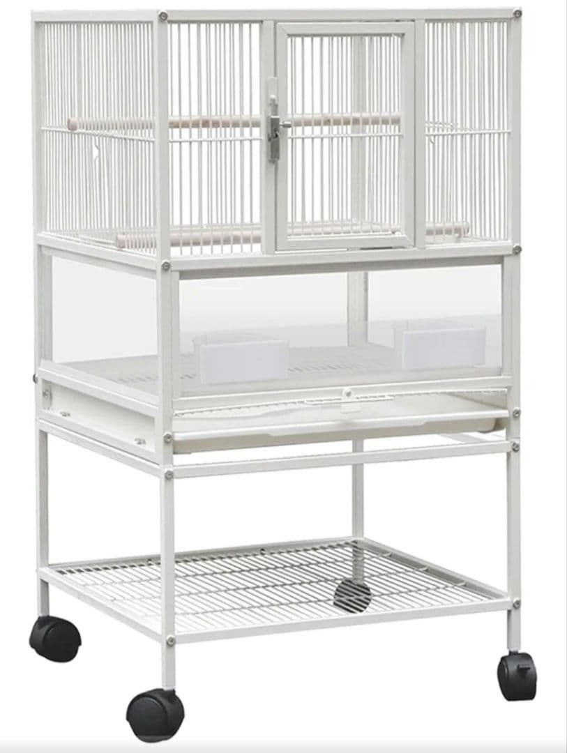 鳥かご 中小型鳥用 キャスター付き バードケージ 新品未開封 ホワイト