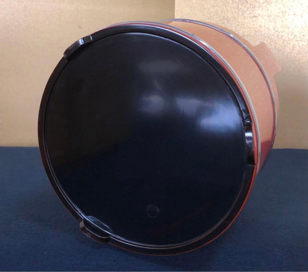 《R》茶道具 朱塗 手桶水指 塗師 岡本陽斎造 共箱　260107か5