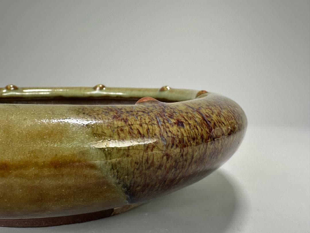 中国美術　清朝　清時代　鈞釉　鈞窯　水盤　三字款　時代物　古物　唐物