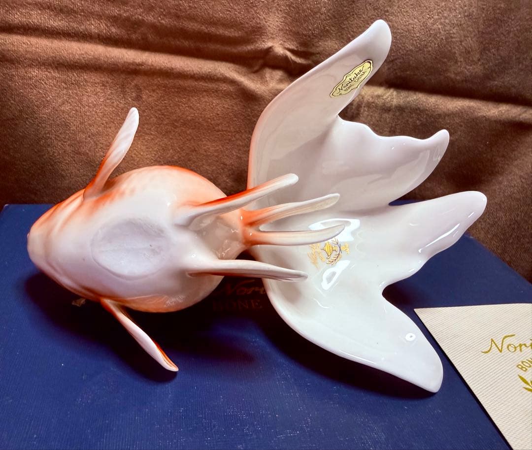 Noritake ノリタケ 金魚（大）置物 オールドノリタケ 極美品 外箱