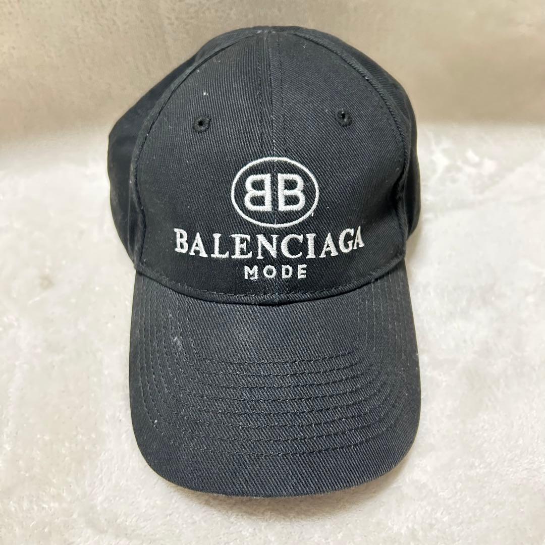 バレンシアガ　BALENCIAGA ベースボールキャップ　帽子　ブラック　黒