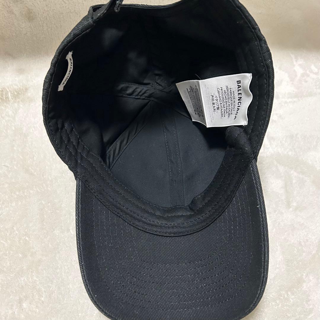 バレンシアガ　BALENCIAGA ベースボールキャップ　帽子　ブラック　黒