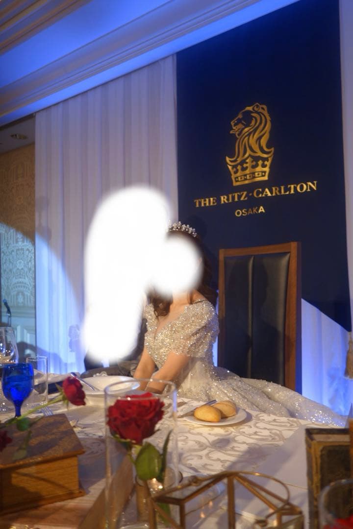 韓国　ウェディングドレス　グリッター