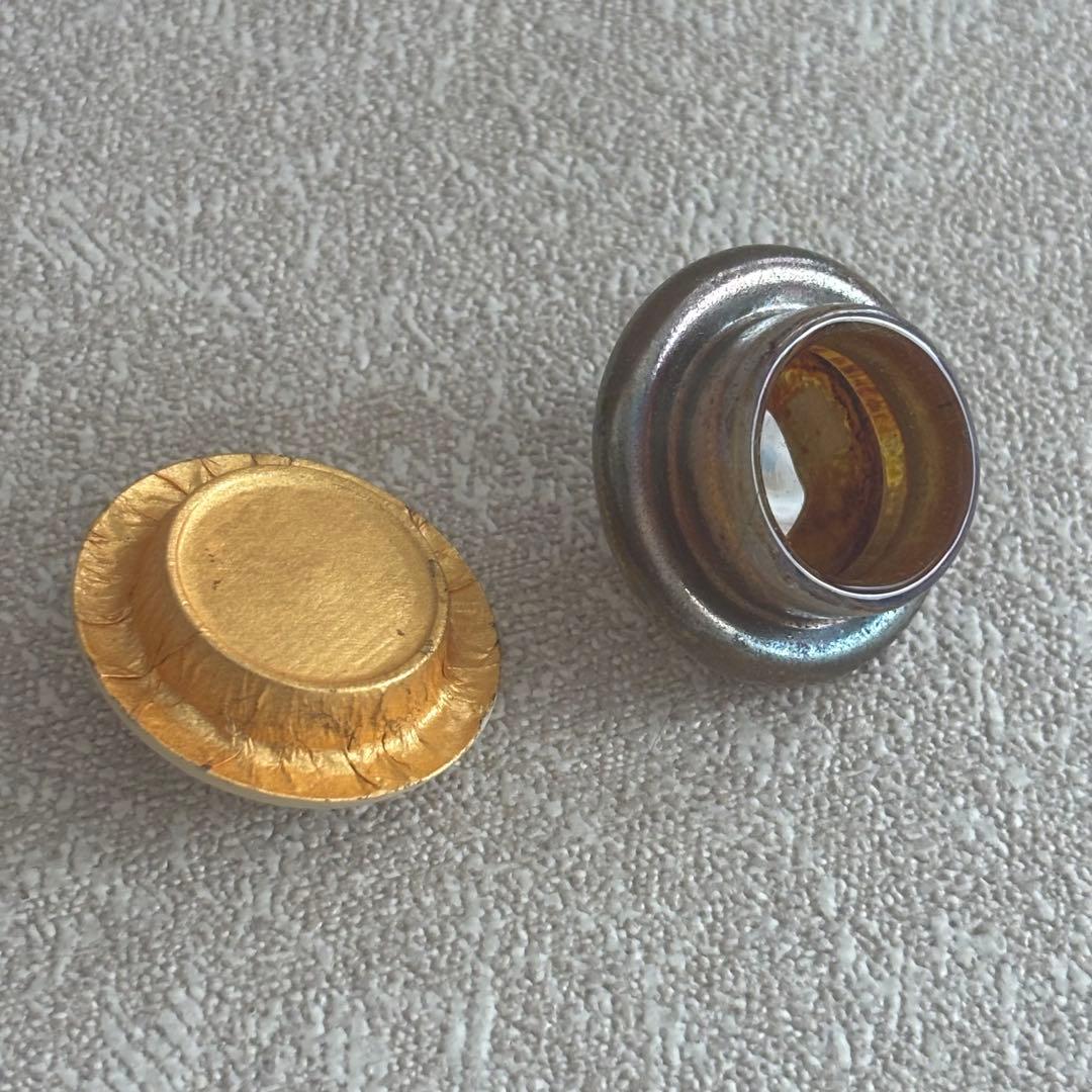 炎変 有蓋壺 山田妙山 硝子 茶入 茶道具 共箱