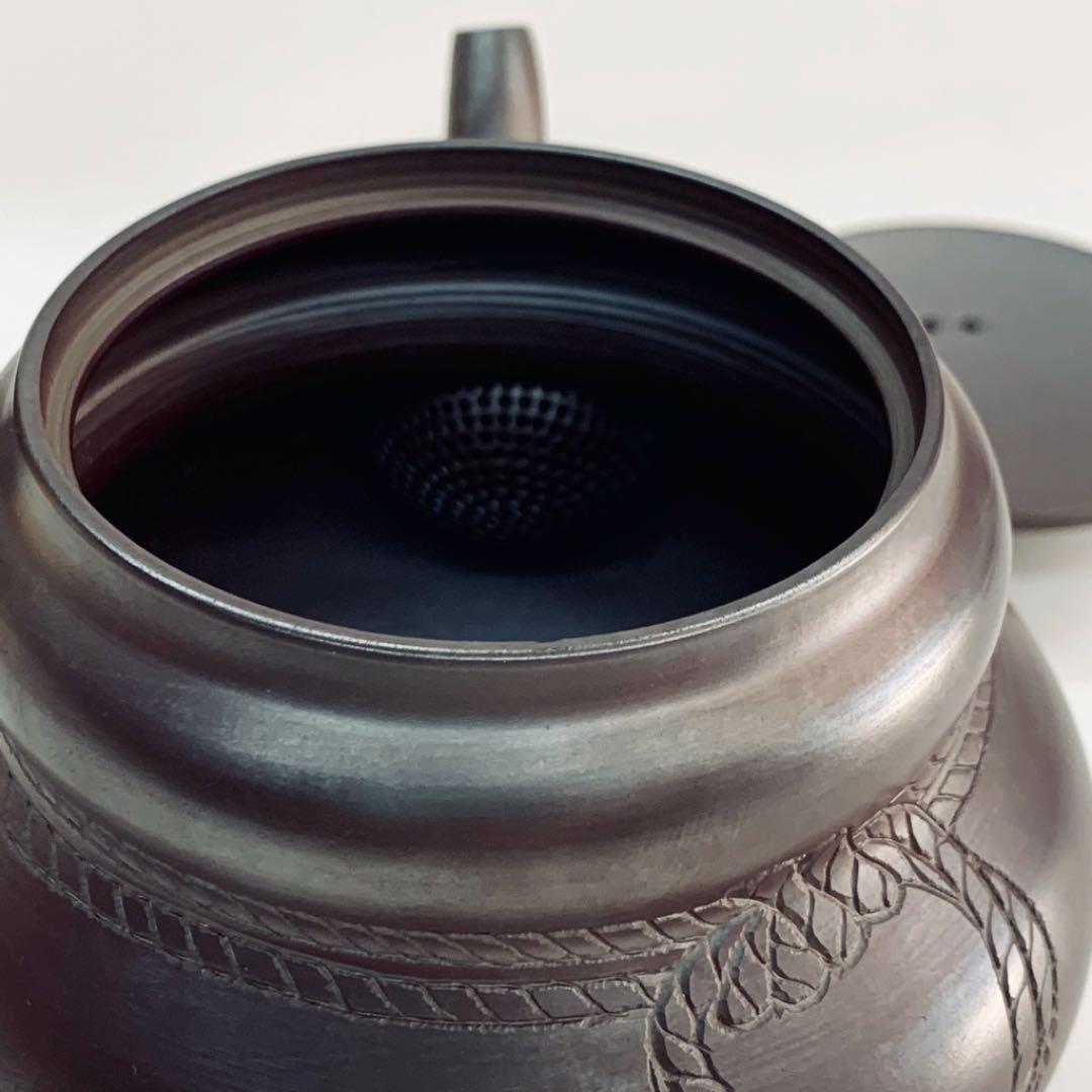 【茶注37    万古焼　急須　茶壺型】二代清水酔月　共箱