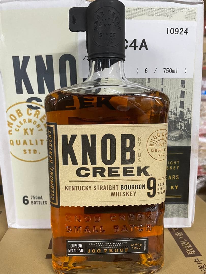 ノブ　クリーク9年 バーボンウイスキー 750ml 4本セット