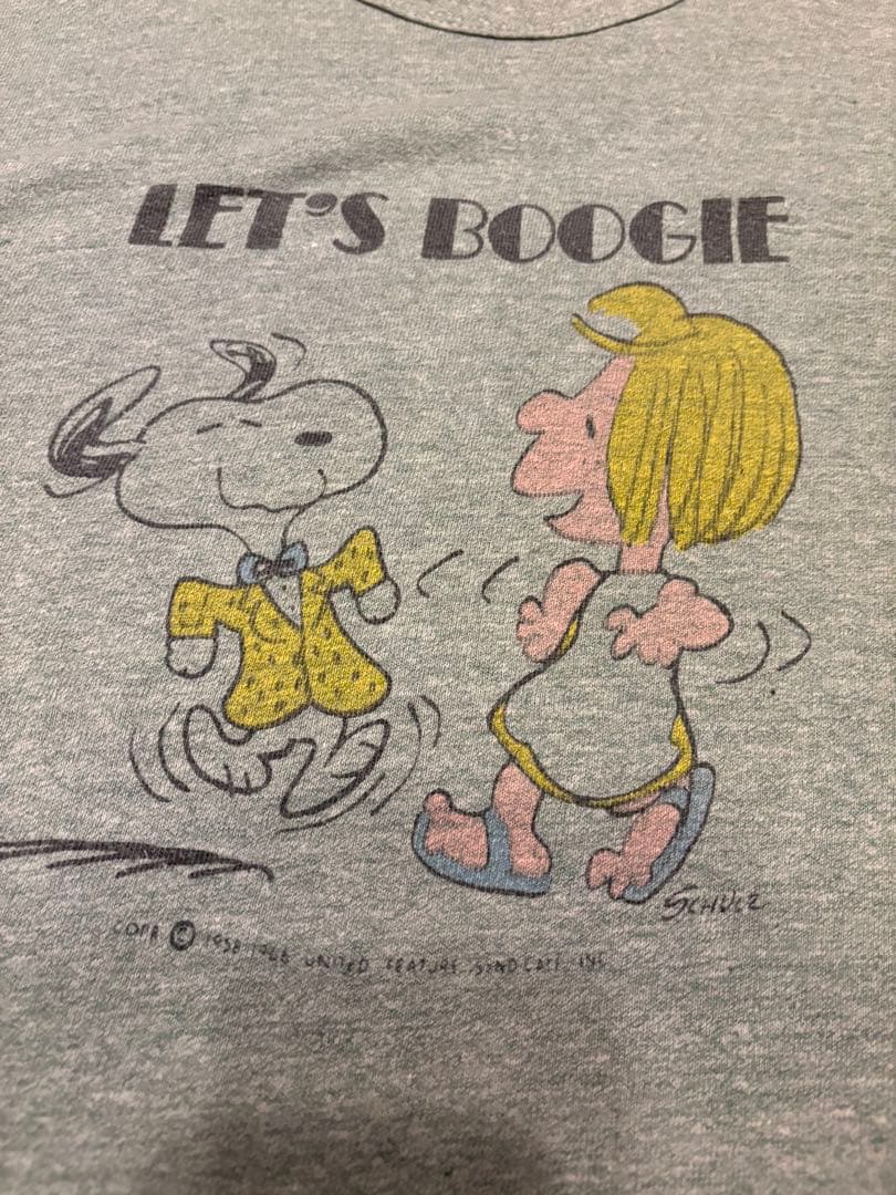 70s チャンピオン　ヴィンテージ　スヌーピー染み込みプリント