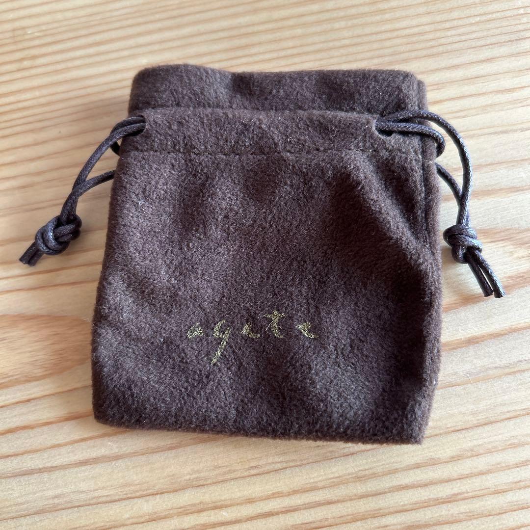 agete フープピアス　K10 イエローゴールド