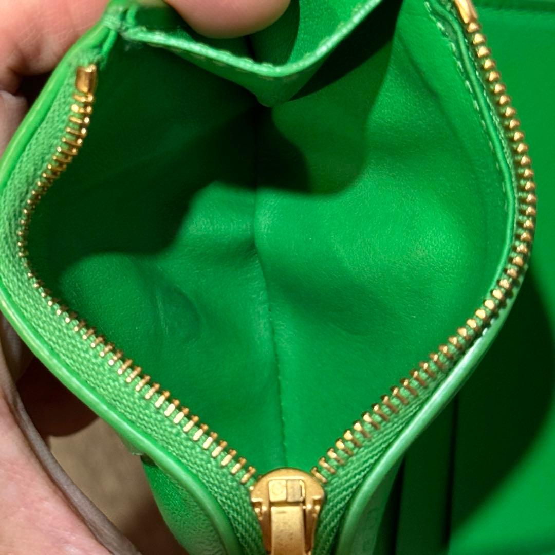 Bottega Veneta 三つ折り財布 グリーン カセット ボッテガ