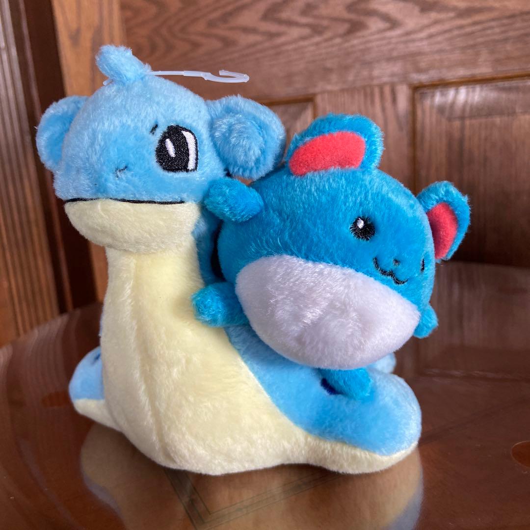 【激レア】絶版ポケペアぬいぐるみラプラス&マリル2001年ポケモンUSA