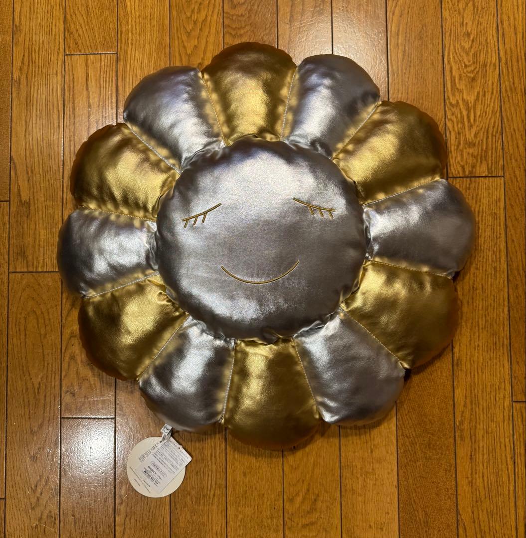 村上隆 もののけ京都展 限定BIGクッション 金銀 カイカイキキ