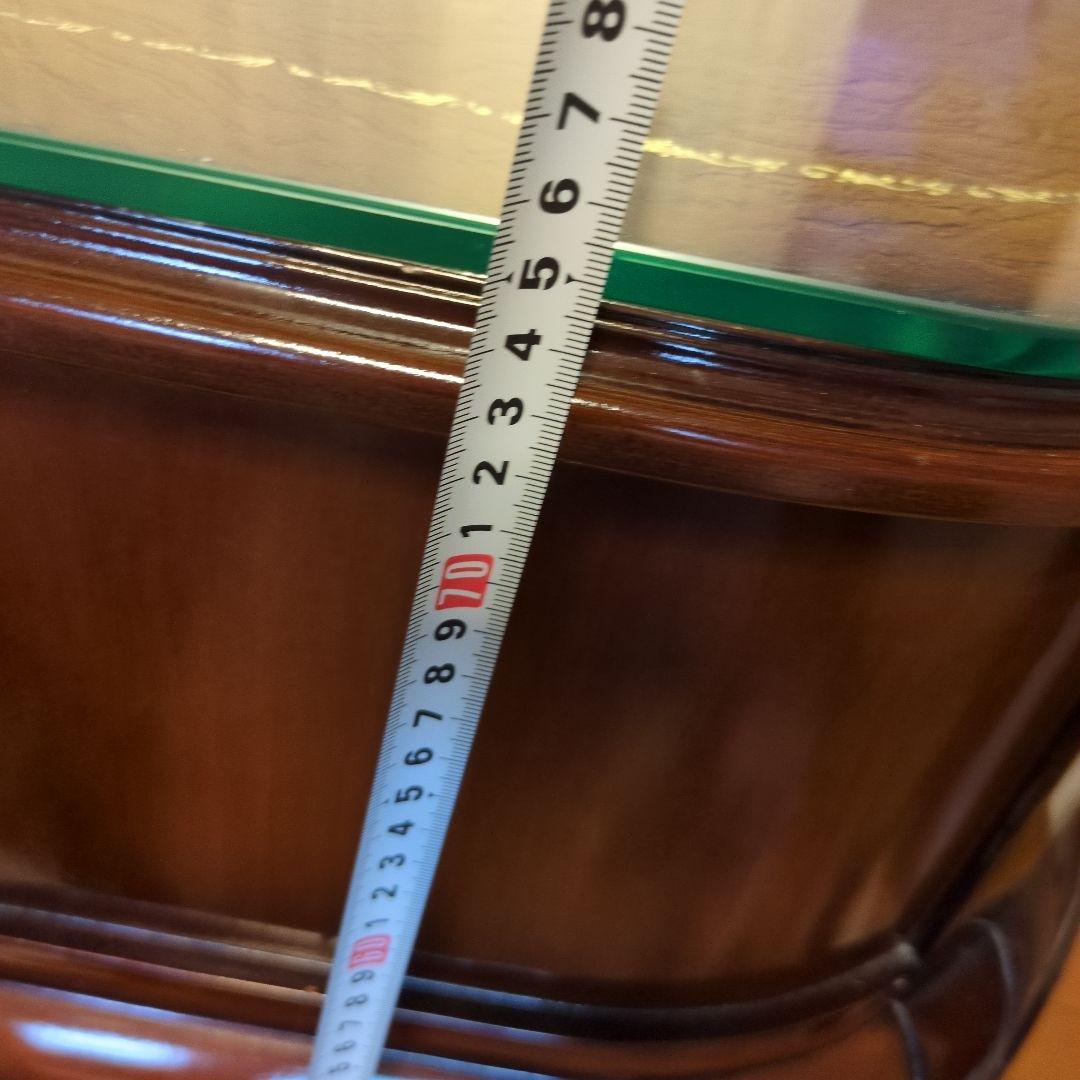 さるこダークブラウン 木製 文机 曲線デザイン猫脚(=^・^=)