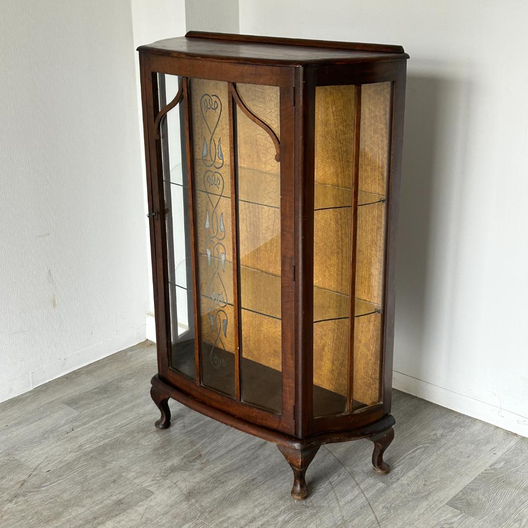 イギリス アンティーク家具 ディスプレイ キャビネット 1930年頃 772A
