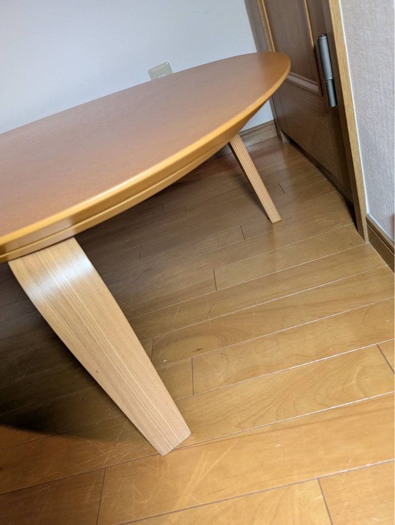 ■送料込■無印良品 木製楕円こたつ 曲木脚 フラットヒーター 暖房器具