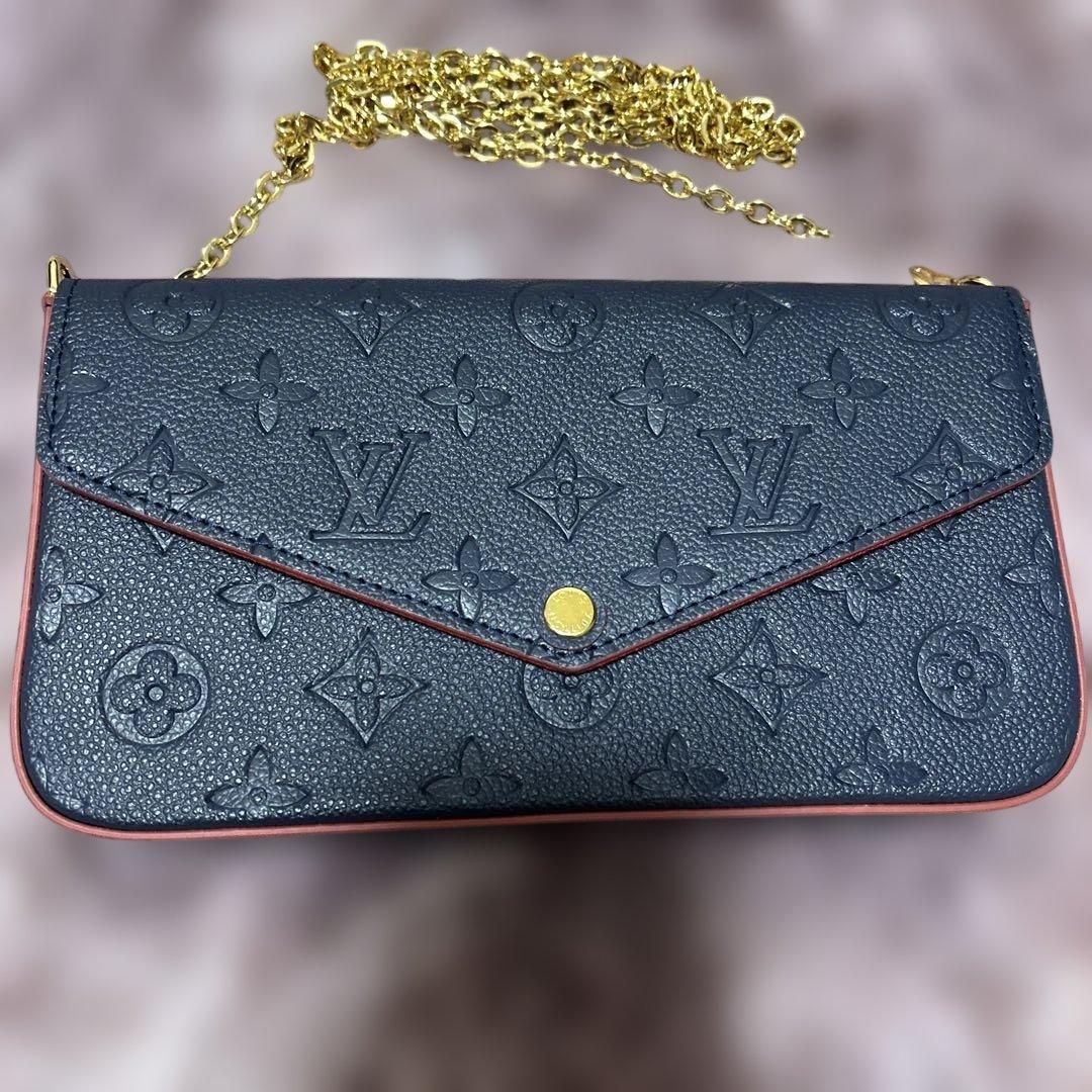 ルイヴィトン チェーンウォレット フェリシー アンプラント マリーヌ新品同様