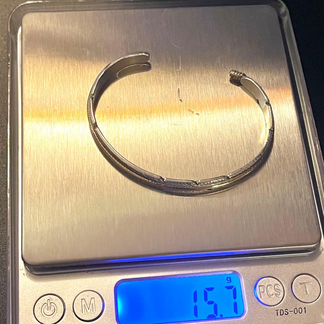 ナバホ ハービーメイス 12K GF フェザー バングル インディアンジュエリー