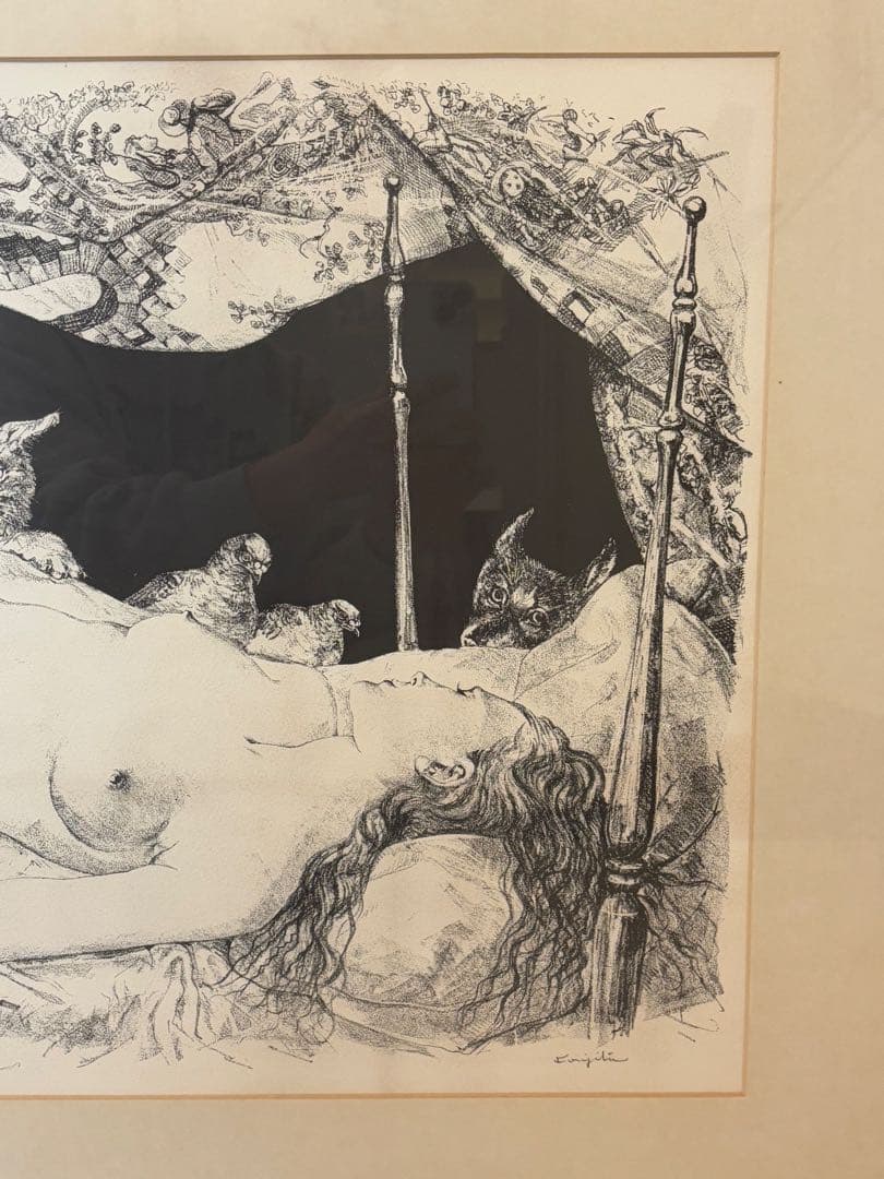 藤田嗣治　「夢」　リトグラフ　EA 鉛筆サイン