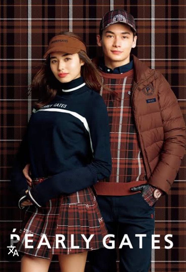 PEARLY GATES 原絵梨花コラボ　チェック柄フレアスカート