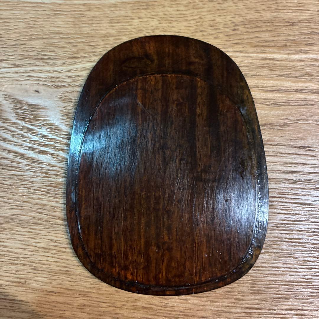 端溪 麻子坑　硯　羊　箱入り　蓋付き　習字　アンティーク　レトロ　ヴィンテージ