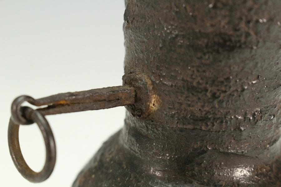 古美術 茶道具 南蛮 一輪生 掛花生 時代物 三井家拝領品(K-XA781)