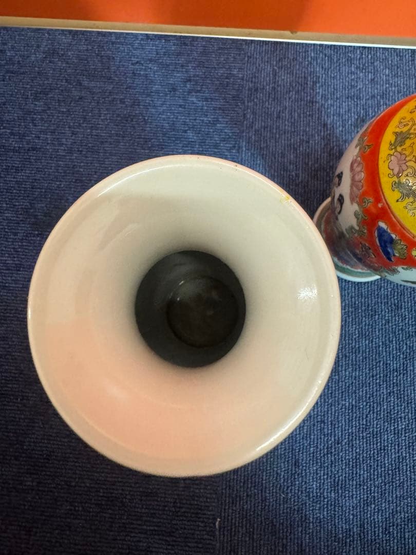 1596 中国骨董　花瓶2客　ペア