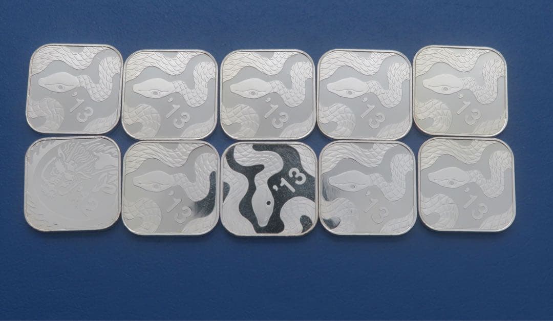 純銀 メダル 銘　純銀メダル10枚まとめ 43.33g 銀メダルミントだし造幣局