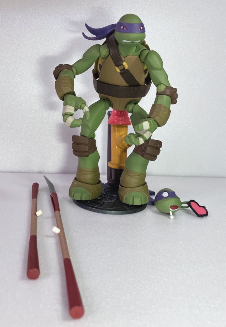 【海洋堂　リボルテック】ミケランジェロ　ドナテロ　2体セット　開封済み