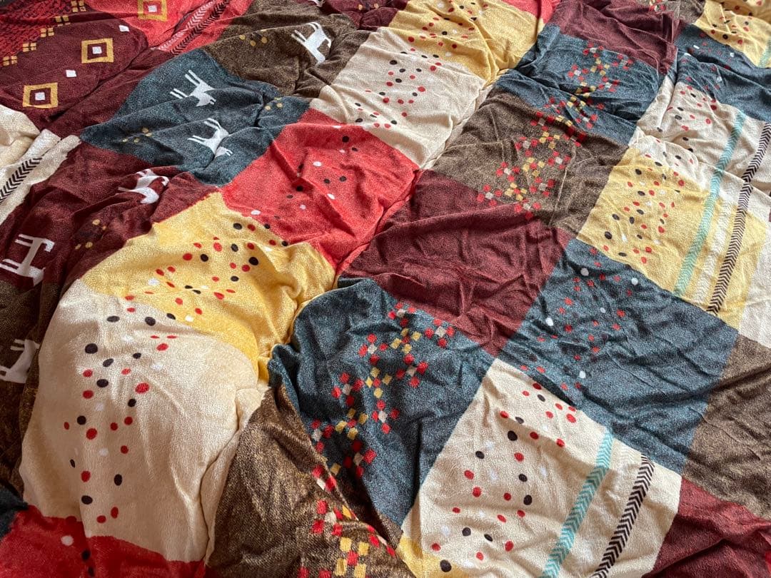 【美品】こたつ布団 205×245cm 長方形 ギャッベ柄 ノルディック日本製