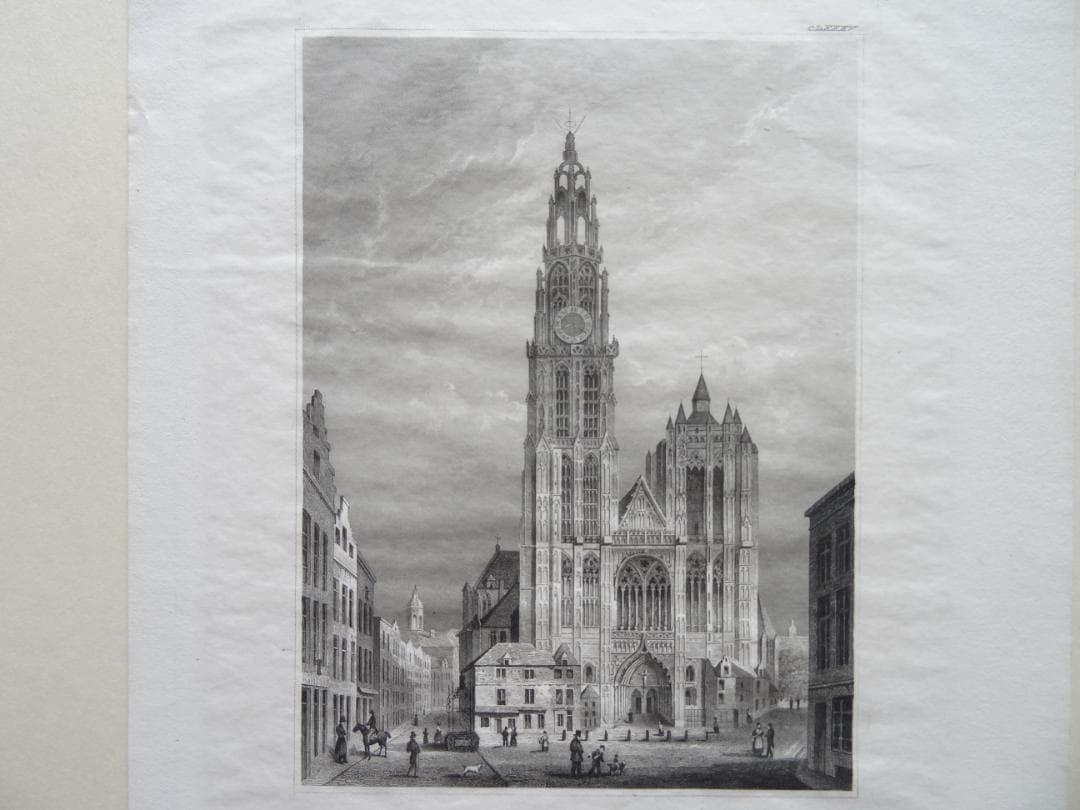 銅版画■アントワープ大聖堂 フランダースの犬