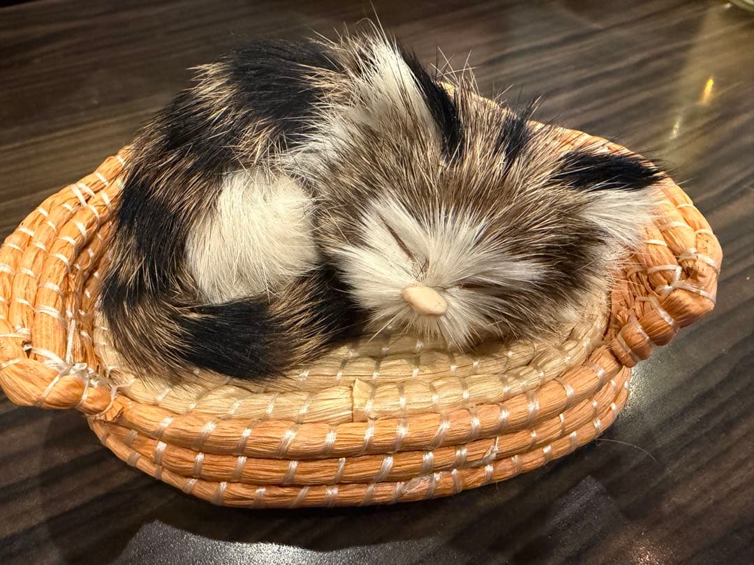 猫好きな方必見　猫のレトロ置物13点セット（ファー・陶器）　約20年前