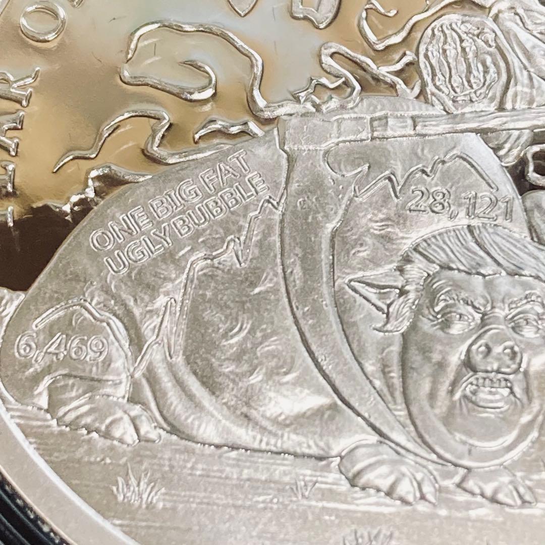 トランプ大統領　1オンス プルーフ銀貨　亥（猪）年　2019